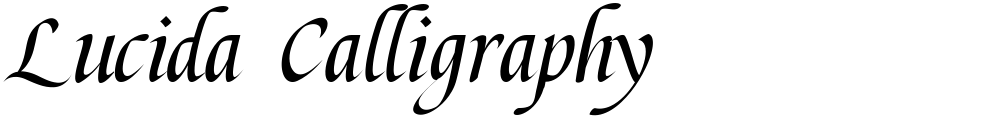 Lucida Calligraphy