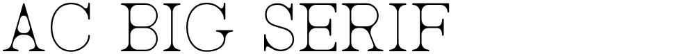 AC Big Serif
