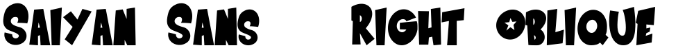 Saiyan Sans - Right Oblique