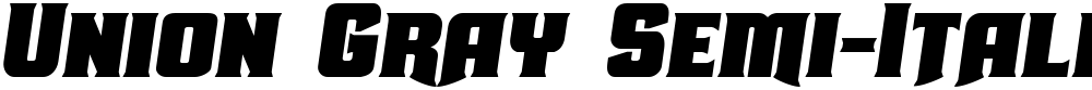 Union Gray Semi-Italic