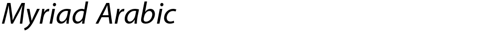Myriad Arabic