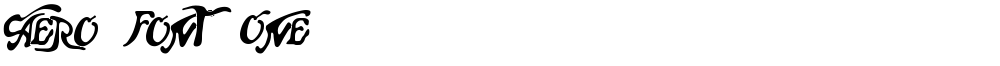 Aero Font One