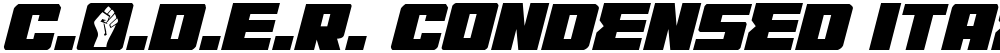 C.O.D.E.R. Condensed Italic
