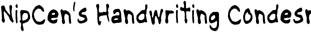NipCen's Handwriting Condesnsed