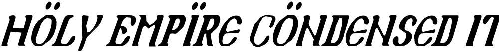 Holy Empire Condensed Italic