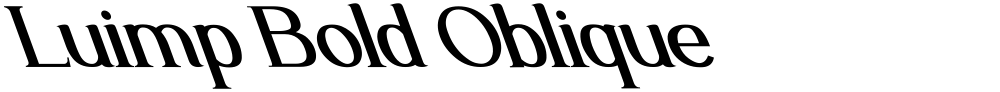 Luimp Bold Oblique