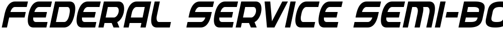 Federal Service Semi-Bold Condensed Italic