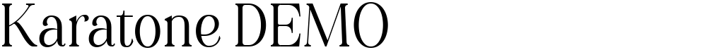 Karatone DEMO