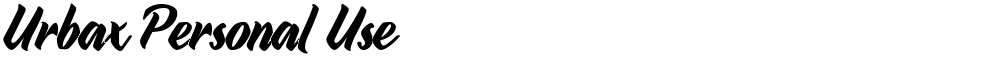 Urbax Personal Use