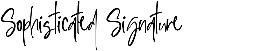 Sophisticated Signature