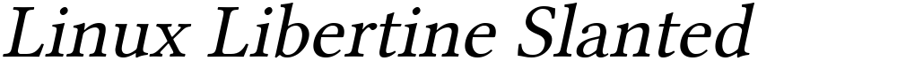 Linux Libertine Slanted