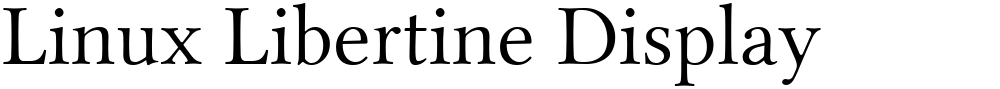 Linux Libertine Display