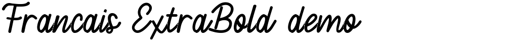 Francais ExtraBold demo
