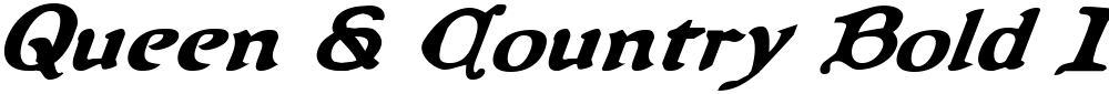 Queen & Country Bold Italic