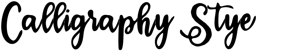 Calligraphy Stye