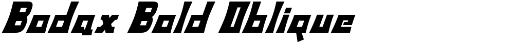 Bodax Bold Oblique