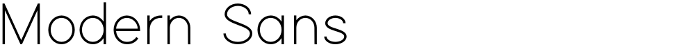 Modern Sans