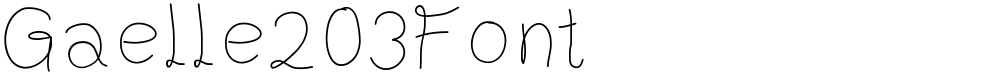 Gaelle203Font