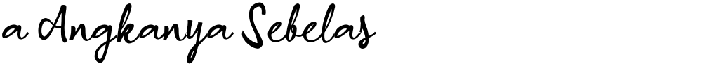 a Angkanya Sebelas
