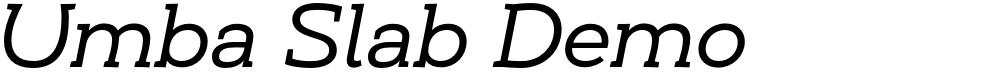 Umba Slab Demo