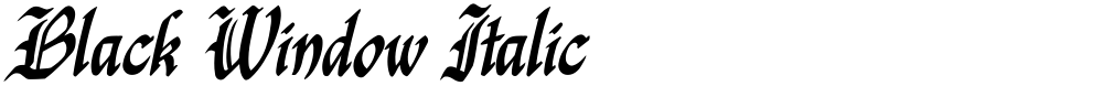 Black Window Italic
