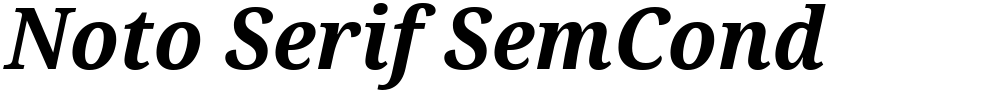 Noto Serif SemCond
