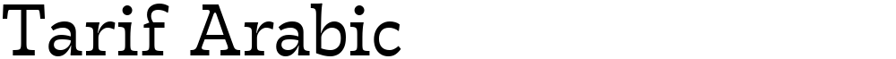 Tarif Arabic