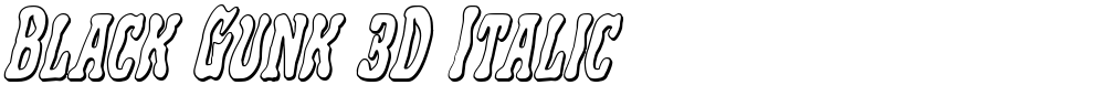 Black Gunk 3D Italic