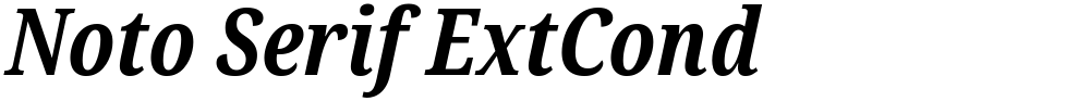 Noto Serif ExtCond