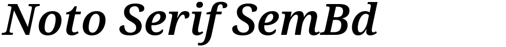 Noto Serif SemBd