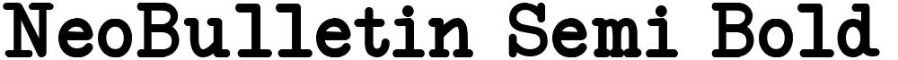 NeoBulletin Semi Bold