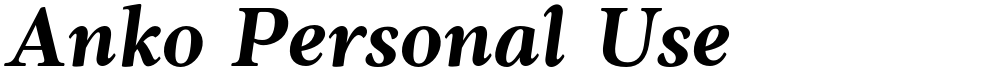 Anko Personal Use