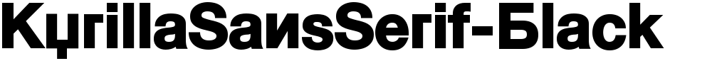 KyrillaSansSerif-Black
