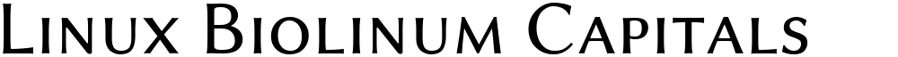 Linux Biolinum Capitals