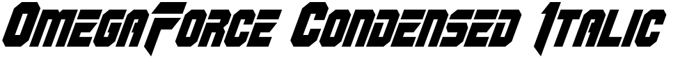 OmegaForce Condensed Italic
