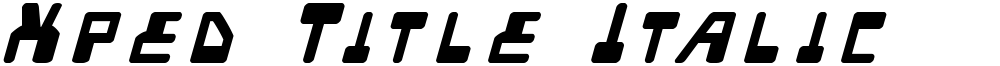 Xped Title Italic
