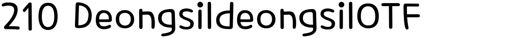 210 DeongsildeongsilOTF