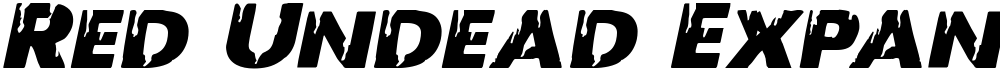 Red Undead Expanded Italic