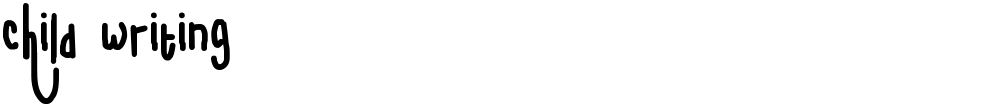child writing