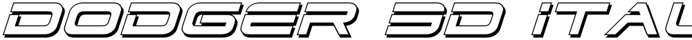Dodger 3D Italic