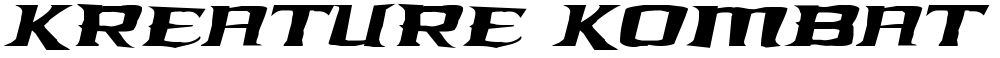 Kreature Kombat Rough Italic