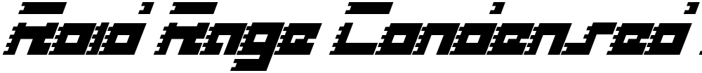 Roid Rage Condensed Italic