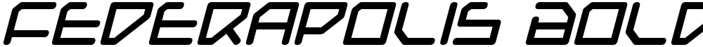 Federapolis Bold Italic