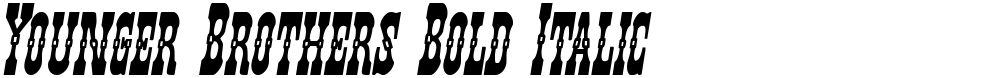 Younger Brothers Bold Italic