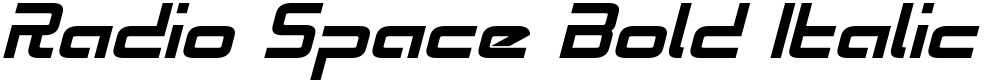 Radio Space Bold Italic
