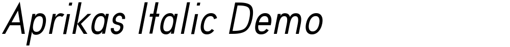 Aprikas Italic Demo