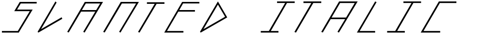 slanted ITALIC shift