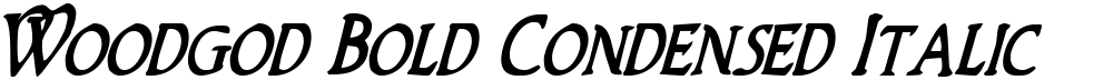 Woodgod Bold Condensed Italic