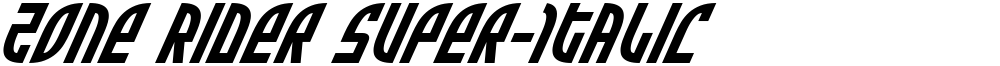 Zone Rider Super-Italic