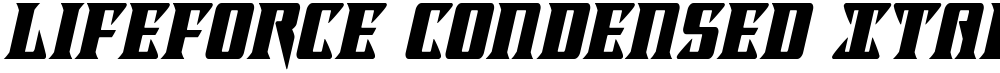 Lifeforce Condensed Italic